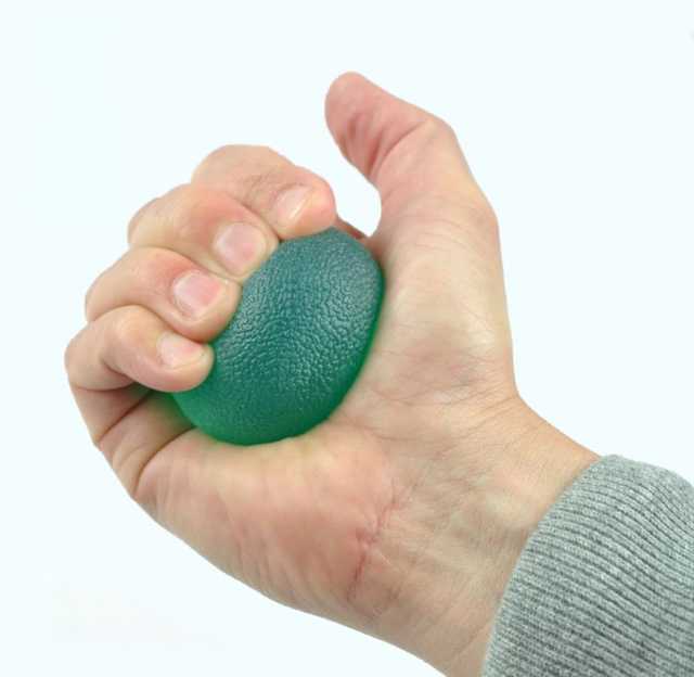 hand, grip, stressbal, ball, green