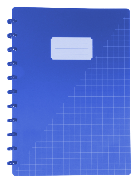notitieboek, spiraleband, blauw, gridpatroon, kleurenboek