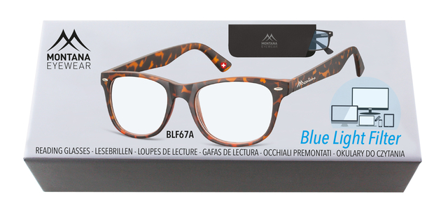Leesbril Montana blue light filter +3.00 dpt turtle