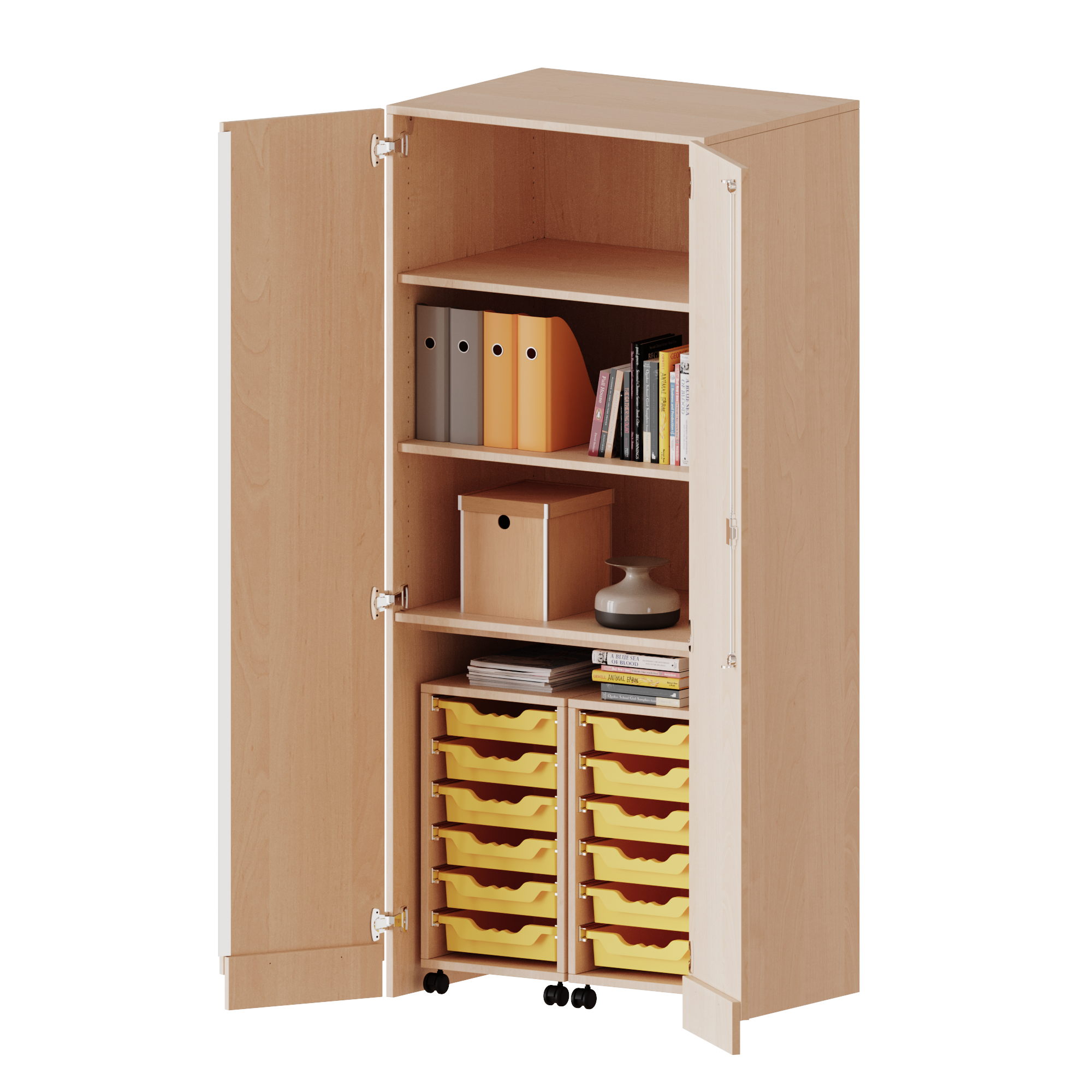 Garagekast zonder onderstel, 5 ordnerhoogtes - serie evo180