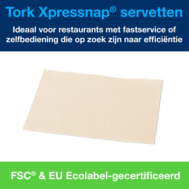 Servetten Tork Xpressnap®  1/2 vouw 2-laags 1000st naturel  12880