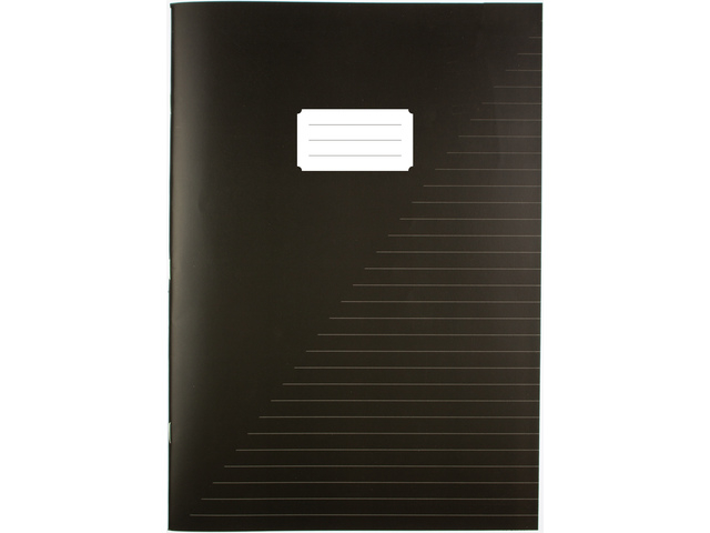 black notebook, ruled lines, cover, A5, pocket size