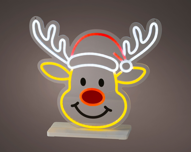 rendierlamp, neonverlichting, kerstdecoratie, ledverlichting, lichtgevende standaard