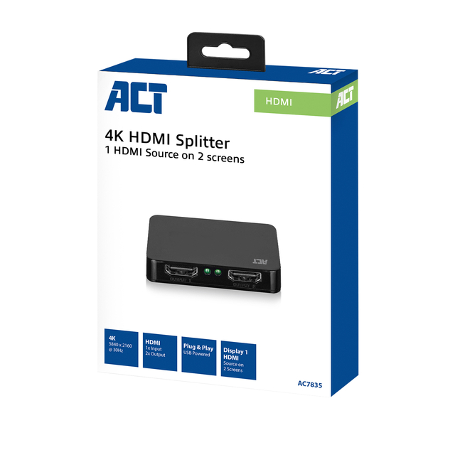 Splitter ACT 4K HDMI 1.4 2 poorts