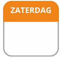 Labellord PL Daglabel Etiket Zaterdag 25x25 mm Flush 1000st