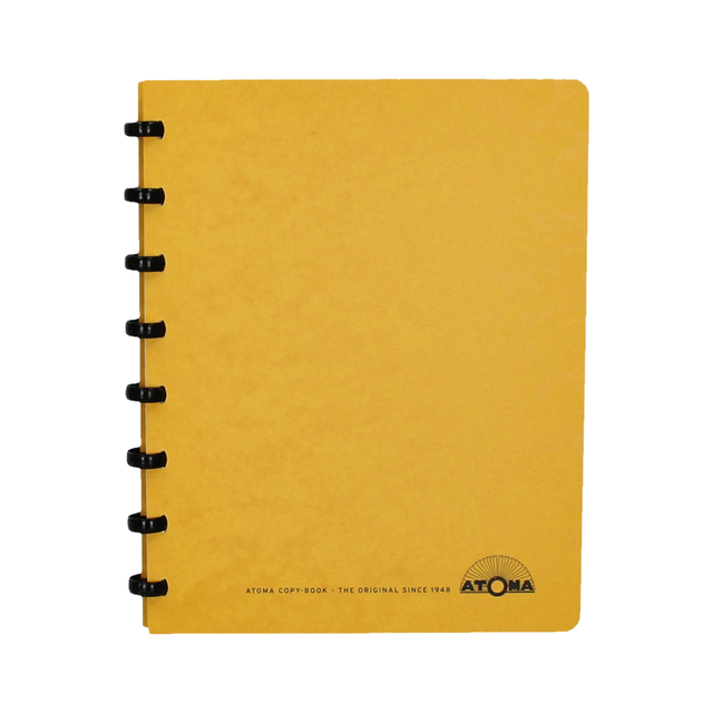 notebook, spiral-bound, yellow, cover, A5