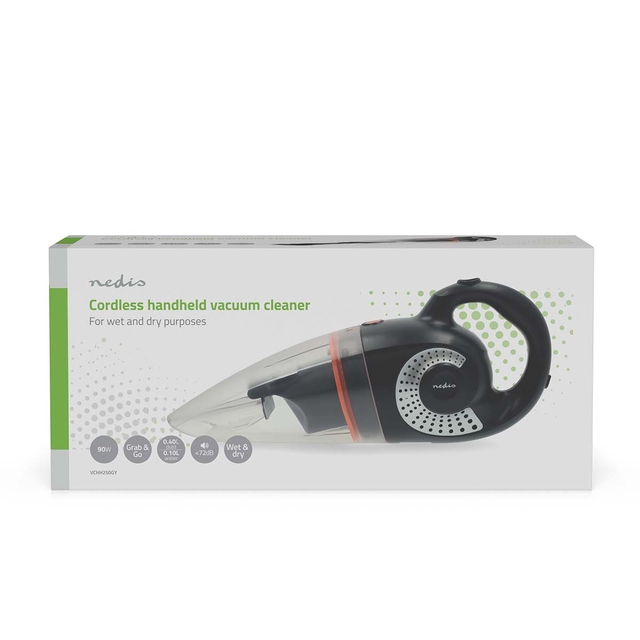 Handstofzuiger Nedis nat-droog 90W oplaadbaar zwart-oranje
