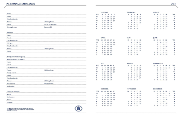 Agenda 2027 Ryam Executive Mundior 7dagen/2pagina's bordeaux