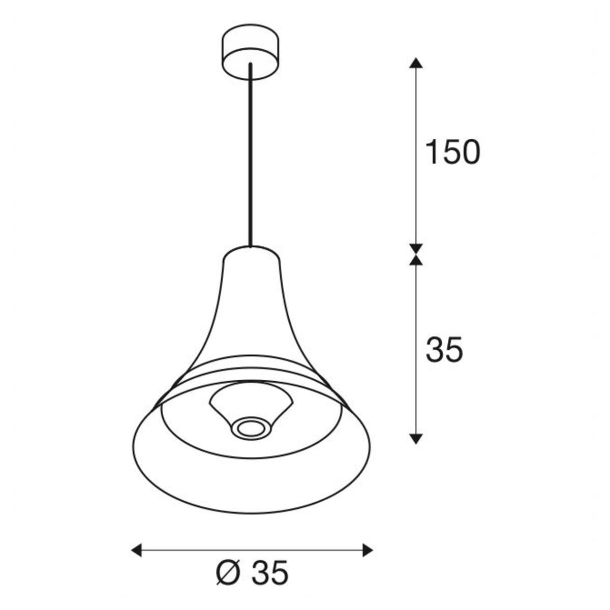 BATO 35 hanglamp messing 1xE27