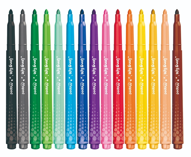 markers, felt-tip, multicolor, set, fine-tip