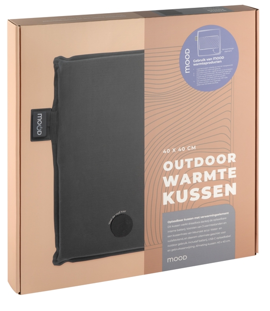 Warmtekussen Mood outdoor 40x40cm grijs
