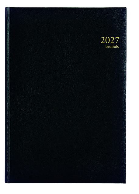 agenda, notitieboek, zwarte kaft, 2027, brepols