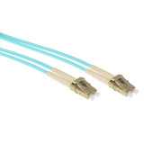 ACT 15 meter multimode 50/125 OM3 duplex armored fiber patch kabel met LC connectoren