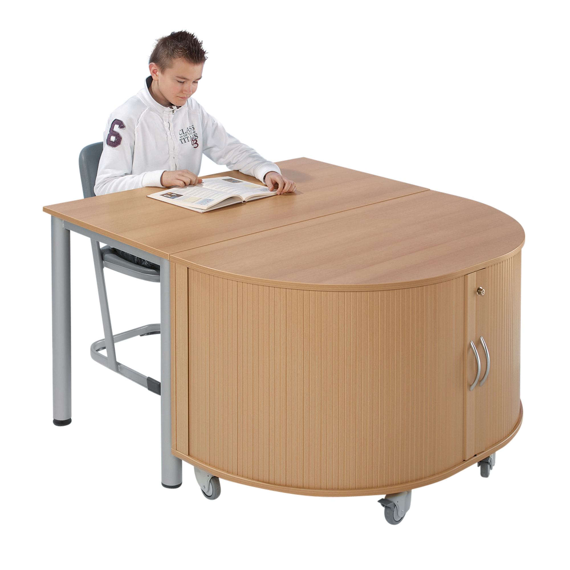 Rechthoekige tafel - B/D: 140x70 cm, tafelhoogte selecteerbaar