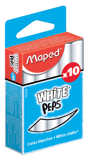 Schoolbordkrijt Maped White'Peps set á 10 stuks wit
