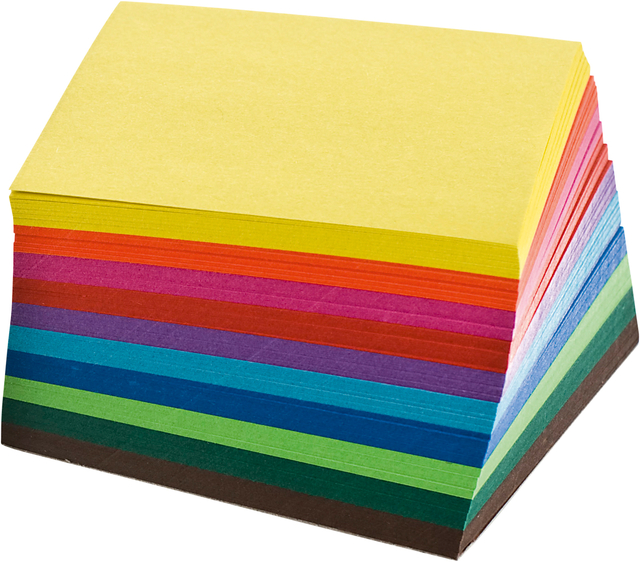 Origami papier Folia 70gr 10x10cm 500 vel assorti kleuren