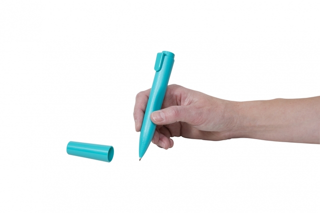 pen, stylus, ballpoint, turquoise, hand-held