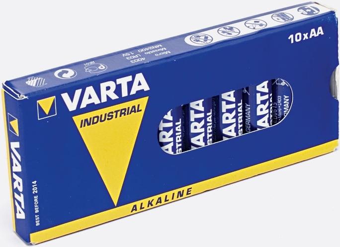 Varta batterij alkaline industrial AA pak 10 stuks