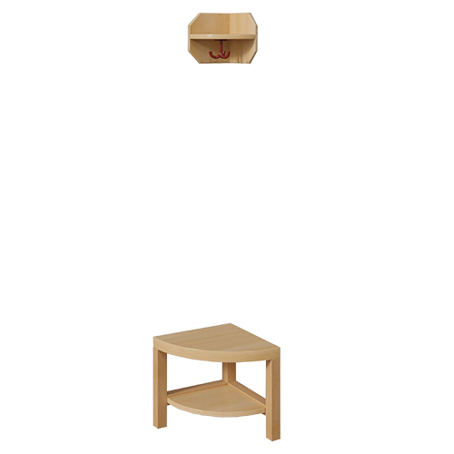 Kledingkast buitenhoek, supplement voor complete kleerkasten met open boekenreken