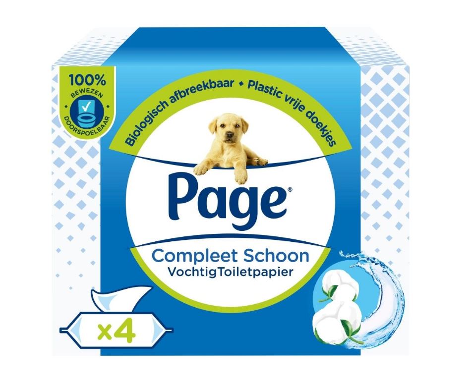 Page Vochtig Toiletpapier Compleet Schoon doos 4x3x38 stuks