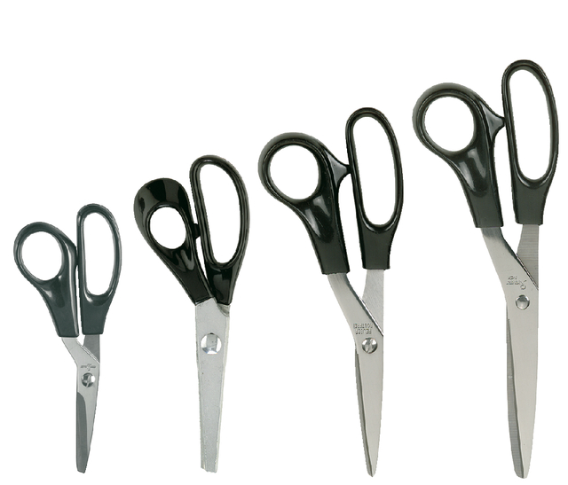 schaar, snijtool, keukenmateriaal, puntige snijzijde, set van vijf