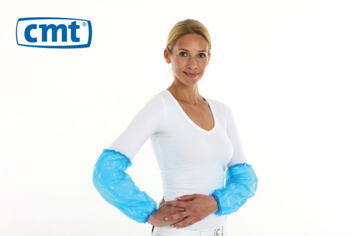 CMT Mouwovertrek PE Blauw 20x40cm 20my doos 20 x100stuks