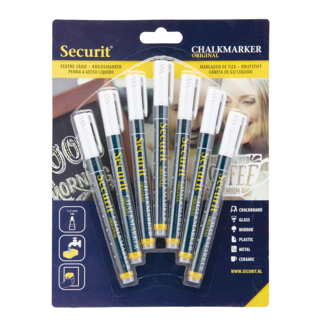 krijtmarker, marker pen, vloeibaar krijt, white board marker, set markers