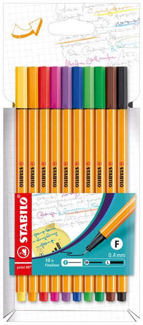 markers, fineliner, set, colored, orange-yellow