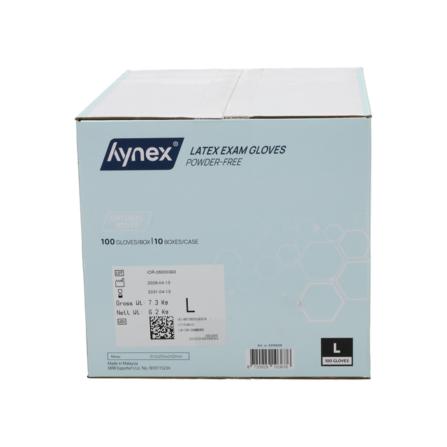 latex, examenhandschoenen, poedervrij, doos, groot