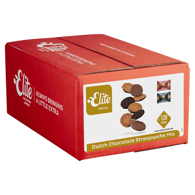 Koekjes Elite Special Dutch chocolate stroopwafelmix 120 stuks