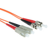 ACT 10 meter LSZH Multimode 50/125 OM2 glasvezel patchkabel duplex met SC en ST connectoren