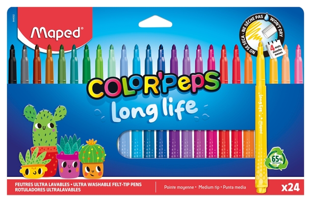 kleurpotloden, kleurpotloden-set, fijnpunt, wasbaar, 24-stuks