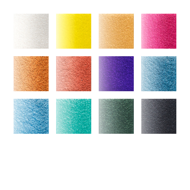 glitter, fabriek, kleurstalen, vierkant, set