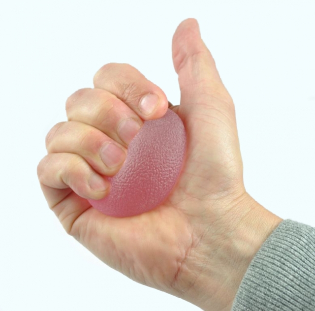 hand, grip, squishy, pink, stressball