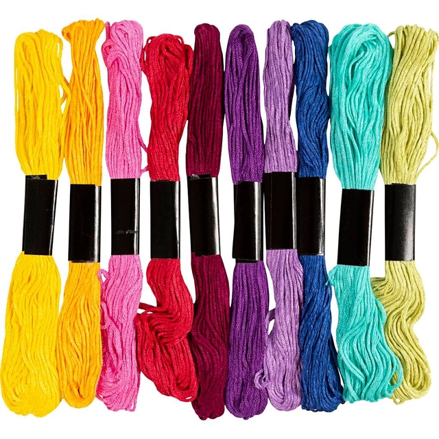 multicolor floss, embroidery thread, sundries, thread skeins, colorful yarn