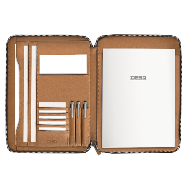 bureau-set, penseel, notitieblok, pennen, portemonnee-format