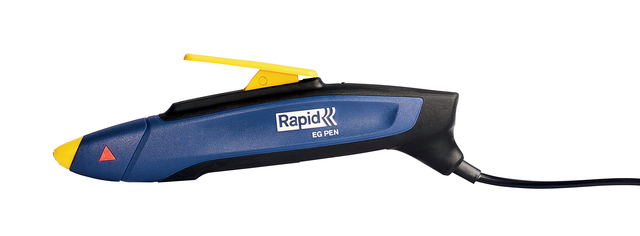 lijmpistool, hot glue pistool, elektronisch gereedschap, snoer, blauw lichaam