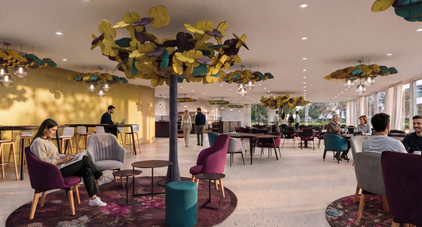 Akoestische BLOOM.COLLECTION voor wand plafond werkplek en open ruimte