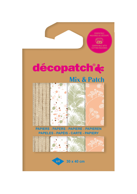 Hobbypapier Décopatch 30x40cm set à 4 vel thema Terracotta