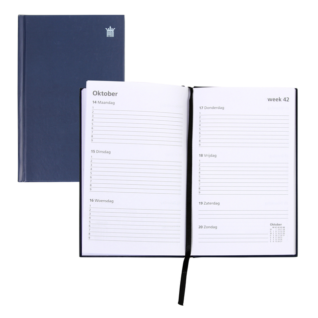 Schoolagenda 2026-2027 Ryam Studie Uni 7dagen/2pagina's donkerblauw
