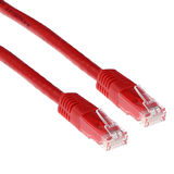 ACT Rode 15 meter U/UTP CAT6A patchkabels met RJ45 connectoren