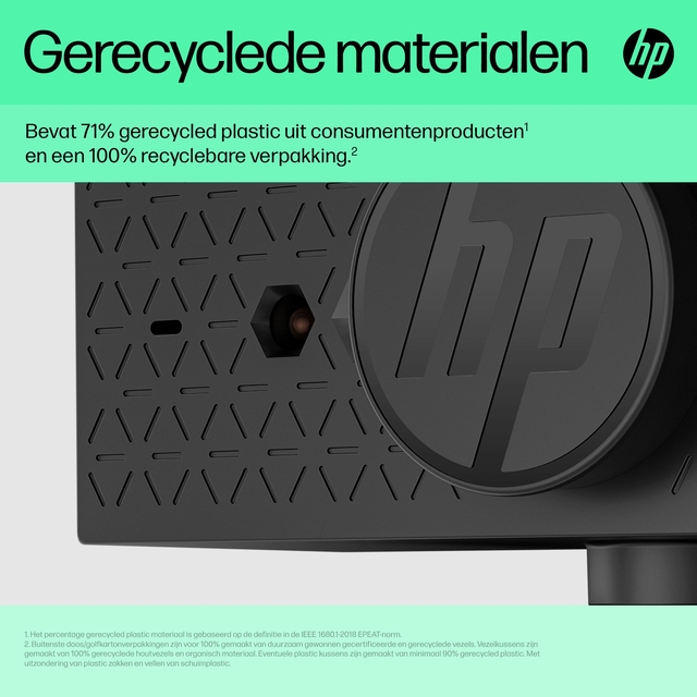 recycled plastic, monitor stand, textured pattern, donkergrijs, industrieel ontwerp