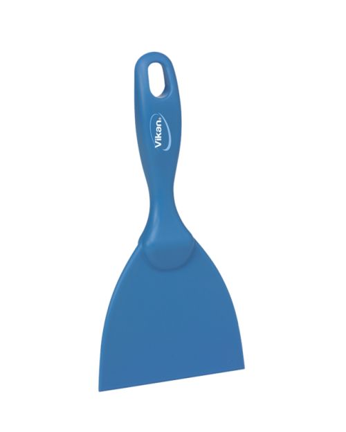 Vikan Handschraper Plaatmes Nylon Blauw 102mm per st
