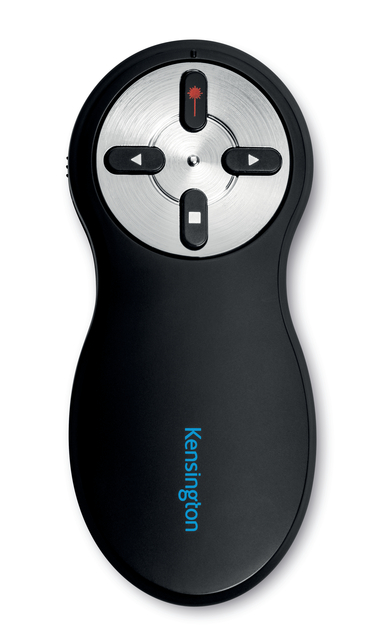 presentatie-afstandsbediening, laserpointer, zwart, ergonomisch ontwerp, bedieningsknoppen