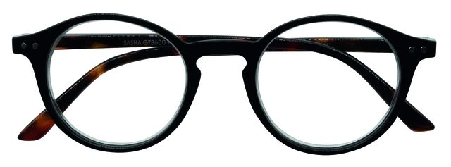 bril, ronde bril, klaas-frames, zwarte bril, patroon tortois