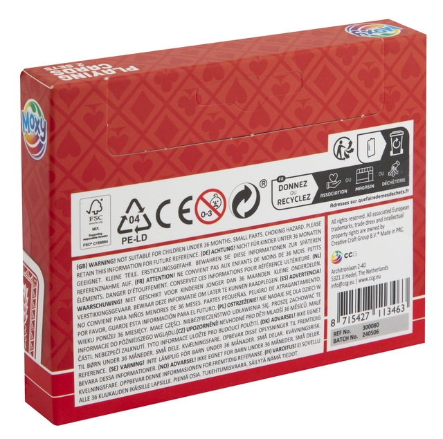 Speelkaarten Moxy set à 2 doosjes met 55 kaarten