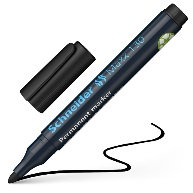 permanent marker, felt-tip, blue marker, fine tip, Schneider Maxx 130