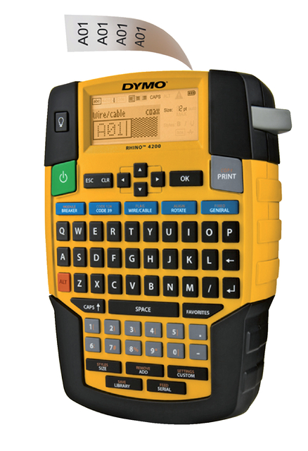 Labelprinter Dymo Rhino 4200 industrieel qwerty 19mm geel