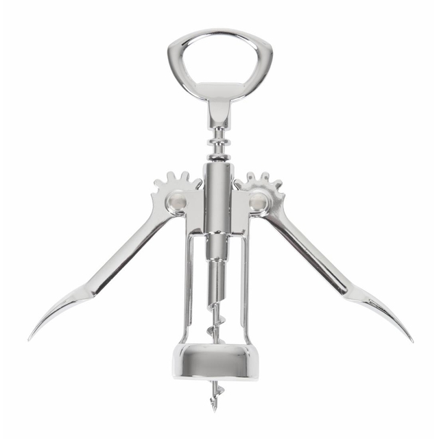 corkscrew, flesopener, snijder, metaal, keukenhout