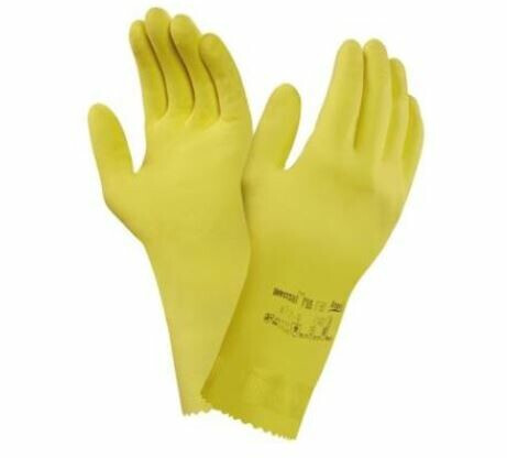 Handschoen Ansell Universal Plus 87-650 Geel mt XL per paar